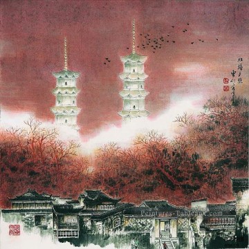 Cao renrong Suzhou Park et les tours chinoises Peinture décoratif